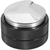 Espresso grūstuvas kavos pupelių presavimo įrankis, nerūdijančio plieno kavos grūstuvas, nerūdijantis kavos pupelių presavimo įrankis 51 mm juodas espresso platintojas namų kavinėms (trimis kampais)