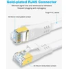 Ethernet kabelis Cat 8, 5m, 40 Gbps, 2000 Mhz, plokščias, paauksuoti jungtys
