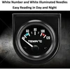 Etopars automobilio vandens temperatūros ekranas 2 colių 52 mm automobilio vandens temperatūros matuoklis celsijaus motoro vandens temperatūros rodyklės ekranas transporto priemonės baltos šviesos indikatoriaus prietaisas