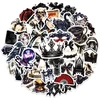 Euffo graffiti gothic lipdukų rinkinys, 50 vnt., vandeniui atsparūs, vintažiniai juodi ir raudoni lipdukai nešiojamam kompiuteriui, kindle, motociklui, scrapbooking'ui, dienoraščiui, lagaminui, dviračiui, riedlentei, šalmui, anime lipdukai suaugusiems