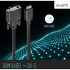 Ewent didelės spartos hdmi į dvi kabelio adapteris, full-hd 1080p, 2 metrai, juodas