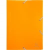 Exacompta 55909e plastikinių aplankų rinkinys su 3 vidiniais atvartais ir 2 elastinėmis juostelėmis Din A4 geltonos spalvos aplankas dokumentams, skirtas biurui ir mokyklai, 30 vnt.