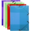 Exacompta 56700e Crystal aplankas Din A3 formatui su 3 atvartais ir 2 elastinėmis juostelėmis, pagamintas iš skaidraus tvirto plastiko, skirtas dokumentams, skirtas biurui ir mokyklai, skaidrus