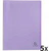 Exacompta 88475e plastikinių įmautų rinkinys Chromaline Pastel 80 skaidrių kišenių, 160 peržiūros puslapių, pagamintas iš vidutinio kietumo permatomo polipropileno Din A4, pastelinės spalvos