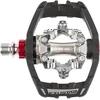 Exustar E-pm825 universalūs pedalai, juodi/sidabriniai