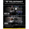 Ezdiy-fab Shield Pcie 5.1 Gpu maitinimo adapteris 12vhpwr/12v2x6 16 kontaktų stačiu kampu skirtas 12+4 kontaktų Rtx 3090ti 4070ti 4080 4090 Gpu, 90 laipsnių kampu Std tipas, baltas, 1 vnt.