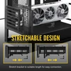 Ezdiy-fab vertikalus pcie 4.0 gpu laikiklis grafikos kortos laikiklis vaizdo plokštės vga palaikymo rinkinys su pcie 4.0 x16 gen4 17 cm/6.69 colio riser kabeliu 90 laipsnių stačiu kampu juodas