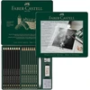 Faber-castell Pitt Graphite Matt & Castell 9000 115224 pieštukų rinkinys, 20 vienetų, įskaitant popieriaus valiklį, trintuką, minkomą trintuką ir drožtuką