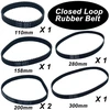 Fajoeda Gt2 uždaro ciklo diržas 6 mm 3d spausdintuvo sinchroninis diržas Gt2-6 mm uždaro ciklo guma 110 mm 158 mm 200 mm 280 mm 300 mm – 6 vnt.