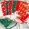 Fanost 24 plastikinių kalėdinių dovanų maišelių su raišteliu rinkinys, kalėdiniai dovanų maišeliai saldainiams, sausainiams, šokoladui, kalėdiniai vakarėlių maišeliai