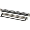 Fgb 10 gbps 1u patch panelis su 24 prievadais ir cat7 rj45 ekranuotu keystone jungikliu, 19 colių stovo arba sieninis patch panelis su galine juosta, tinklo patch panelis, skirtas gigabitiniam tinklo jungikliui