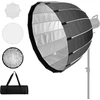 Fgen 70 cm gilus parabolinis softbox su difuzoriumi, korio tinkleliu ir nešiojimo pagrindu, nešiojamas Bowens softbox, tinkamas Bowens jungties nuolatinei šviesai ir studijos apšvietimui