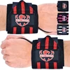 Fightsense Riešo įtvarai sunkumų kilnojimui, 45 cm aukščiausios kokybės riešo dirželiai (riešo dirželiai) su tvirta kilpa nykščiui, sporto salei, riešo įtvarai sunkumų kilnojimui
