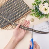 Fingerinspire Pilka pynimo apdaila 19 mm x 11.5 m poliesterio juostelė, austas kutų apvadas kostiumams, „pasidaryk pats“ amatams, siuvimo papuošalams interjero dekoravimui