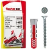 Fischer 537629 kaištis su Duopower varžtu, pilka/raudona, 8 x 40 mm, 8 vnt. rinkinys