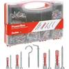 Fischer Power Box Duopower rinkinys, 180 vnt. Smeigtukas + varžtas, kabliukas, kablys