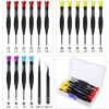 Fixitok 18 dalių mažas magnetinių atsuktuvų rinkinys su torx, phillips, įpjovomis, pentalobe kompiuteriams, akiniams, laikrodžiams