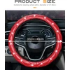 Flaconi automobilio vairo uždangalas, blizgantis vairo uždangalas, blizgantis vairo uždangalas, blizgantis vairo uždangalas, automobilio vairo uždangalas su blizgučiais (raudonas)