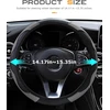 Flaconi automobilio vairo uždangalas, odinis vairo uždangalas, vairo uždangalas, vairo uždangalas, vairo uždangalas, vairo apsauga automobiliui, tinkamas daugumai automobilių (pilkas)