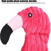 Flamingo šunų pliušiniai žaislai, rožinis flamingo su girgždučiu, virvės žaislas šunims dantims valyti, žaidimų priedai