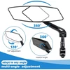 Flintronic dviračio veidrodėlis, 360° dviračio veidrodėlis, galinio vaizdo veidrodėlis, universalus saugus galinio vaizdo veidrodėlis 22 mm - 25 mm, tvirtas, atsparus smūgiams, dviračio vairo veidrodėlis vairams, dviračiams, kalnų