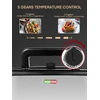 Fohere sumuštinių keptuvas, 1200 W, 5 greičių temperatūros valdymas, vaflinė, sumuštinių skrudintuvas, kontaktinis grilis, 3 viename su nelimpančia danga, kad būtų lengva valyti ir neprisviltų, led lemputės