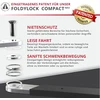 Foldylock compact dviračio sulankstoma spyna - patentuota bandymų nugalėtoja dviračio spyna su raktu ir laikikliu, užtikrinanti didelį saugumą - lengva ir saugi elektriniams dviračiams, el. paspirtukams ir paspirtukams - 85 cm