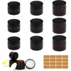 Forhandy 9 amber spalvos stiklainių rinkinys, stikliniai indeliai, 20 ml/30 ml/50 ml indeliai, kremo indeliai, rudi su dangteliu ir įdėklu, tepalo indeliai, kremo indeliai pildymui, stiklinės talpyklos, tuščios daugkartinio naudojimo talpyklos