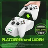 Fosmon XBOX One/one S/one X/elite valdiklio įkrovimo stotelės stovas, įkrovimo rinkinys [2x 1000mah baterija] [greitas dvigubas įkroviklis] led prijungimo stotelės įkroviklis, konsolės laikiklis [baterijų maitinimo blokai] - balta