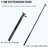 Fotoleey teleskopinis prailginimo strypas, skirtas dji osmo action 5 pro /4/3, 12,7–150 cm aliuminio strypas su greito atleidimo laikikliu