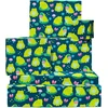 Frog pakavimo popierius - žalias pakavimo popierius - 6 lapai nuotakos vakarėlio pakavimo popierius moterims - pikti varliagyviai, grybai, drugelis, gėlė - perdirbamas - iš Central 23