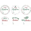 G2plus 120 vnt. "merry Christmas" kalėdinių lipdukų pakuotė, holly kalėdiniai lipdukai dovanoms, 5 cm apvalūs lipdukai dovanoms Kalėdoms, kalėdiniai lipdukai dovanų dekoravimui