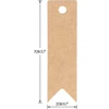 G2plus Mažos kraftpopieriaus etiketės – 7 x 2 cm mini dovanų etiketės – 100 etikečių pakuotė su džiuto virvele (ruda)