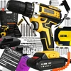 Galingas Technoid suktuvas-gręžtuvas Dewalt grąžtas 2xaku 1400w bešepetėlinis variklis