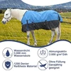 Gallopoff 1200d atspari plyšimui arklio antklodė be užpildo (0 g), lengva, neperšlampama ir kvėpuojanti apsauga nuo lietaus arkliams, lauko antklodė, arkliui, mėlyna/juoda, 135 cm