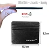 Gambc® vyriškas rfid kortelių dėklas-piniginė - vyriška piniginė - plona piniginė - vyriška piniginė - juoda, juoda, minimalistinė