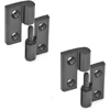 Ganter Normelemente pakabinami vyriai, plastikiniai, fiksuotas guolis, dešinė pusė, 50 x 50 mm, Gn 337.1-50-50-6-a-1-sw