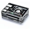 Geeekpi akrilinis dėklas, skirtas raspberry pi 3 b+ su aušinimo ventiliatoriumi, raspberry pi heatsinks, suderinamas su raspberry pi 2b/3b/3b+