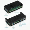 Geeekpi Raspberry Pi Zero 2 W dėklo rinkinys su Raspberry Pi Zero 2 W aliuminio pasyvaus aušinimo dėklu, Qc3.0 greito įkrovimo maitinimo šaltiniu, radiatoriumi, 20 kontaktų Gpio jungtimi, 4 prievadų Usb šakotuvas, įjungimo/išjungimo jungiklio kabelis, 124731