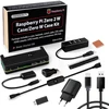 Geeekpi Raspberry Pi Zero 2 W dėklo rinkinys su Raspberry Pi Zero 2 W aliuminio pasyvaus aušinimo dėklu, Qc3.0 greito įkrovimo maitinimo šaltiniu, radiatoriumi, 20 kontaktų Gpio jungtimi, 4 prievadų Usb šakotuvas, įjungimo/išjungimo jungiklio kabelis, 124731