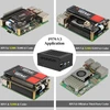 Geekworm raspberry pi 5 dėklas (p579-v2) | palaiko pcie m.2 nvme ssd shield top x1001 / x1003 / x1004 / x1012 / x1000 / x1015 / m901 / m300 ir raspberry pi 5 active cooler