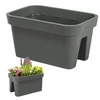 Gėlių dėžė ant turėklų 44 cm, antracito spalvos
