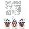 Generic Halloween abėcėlės metalinės pjaustymo formelės Happy Halloween Ghost Boo pjaustymo formelės trafaretams skirtos "pasidaryk pats" scrapbooking dekoratyvinio reljefinio popieriaus scrapbooking kortelių gamybai
