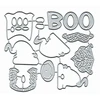 Generic Halloween abėcėlės metalinės pjaustymo formelės Happy Halloween Ghost Boo pjaustymo formelės trafaretams skirtos "pasidaryk pats" scrapbooking dekoratyvinio reljefinio popieriaus scrapbooking kortelių gamybai