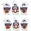Generic Halloween abėcėlės metalinės pjaustymo formelės Happy Halloween Ghost Boo pjaustymo formelės trafaretams skirtos "pasidaryk pats" scrapbooking dekoratyvinio reljefinio popieriaus scrapbooking kortelių gamybai