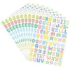 Generic Lipnios raidės su spalvingomis didžiosiomis raidėmis - 10 lapų animacinių abėcėlės albumų lipdukų, lipnios raidės krepšiams, rankdarbiams, ženklams, plakatams, langams, pašto dėžutėms, "pasidaryk pats"