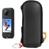 Generisch dėklas insta360 x4 professional, apsauginis dėklas insta360 x4 su kabliuku, kameros dėklas insta360 x4, apsauginis dėklas insta360 x4 veiksmo kameros priedams (juodas), juodas, paprastas