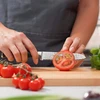 Genius A21365 Nicer Dicer Peilis 2 x Professional Utility Peilis (13 cm, atsparus rūdims) | Chef's Peilis iš nerūdijančio plieno su banguotu pjūviu visiems pjovimo darbams G-nox kokybės, juodas