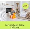 Gerardo's Toys oranžinis šokinėjantis katinas, šokinėjantys gyvūnai nuo 1 ir 2 metų, pripučiami gyvūnai žaislai lauke arba viduje vaikams nuo 12 mėnesių - su oro pompa