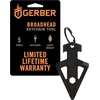 Gerber daugiafunkcis įrankis ir raktų pakabukas medžioklės entuziastams, Broadhead, su 5 funkcijomis smulkioms kasdienėms problemoms spręsti, ilgis: 6,5 cm, svoris: 26 g, nerūdijantis plienas, juodas, 1074044